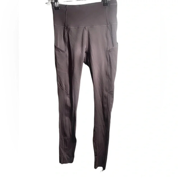 Lululemon Fast & Free 7/8 Tight II *Nulux 25" Dark Carbon yoga strtch leggings 4 - Picture 2 of 4